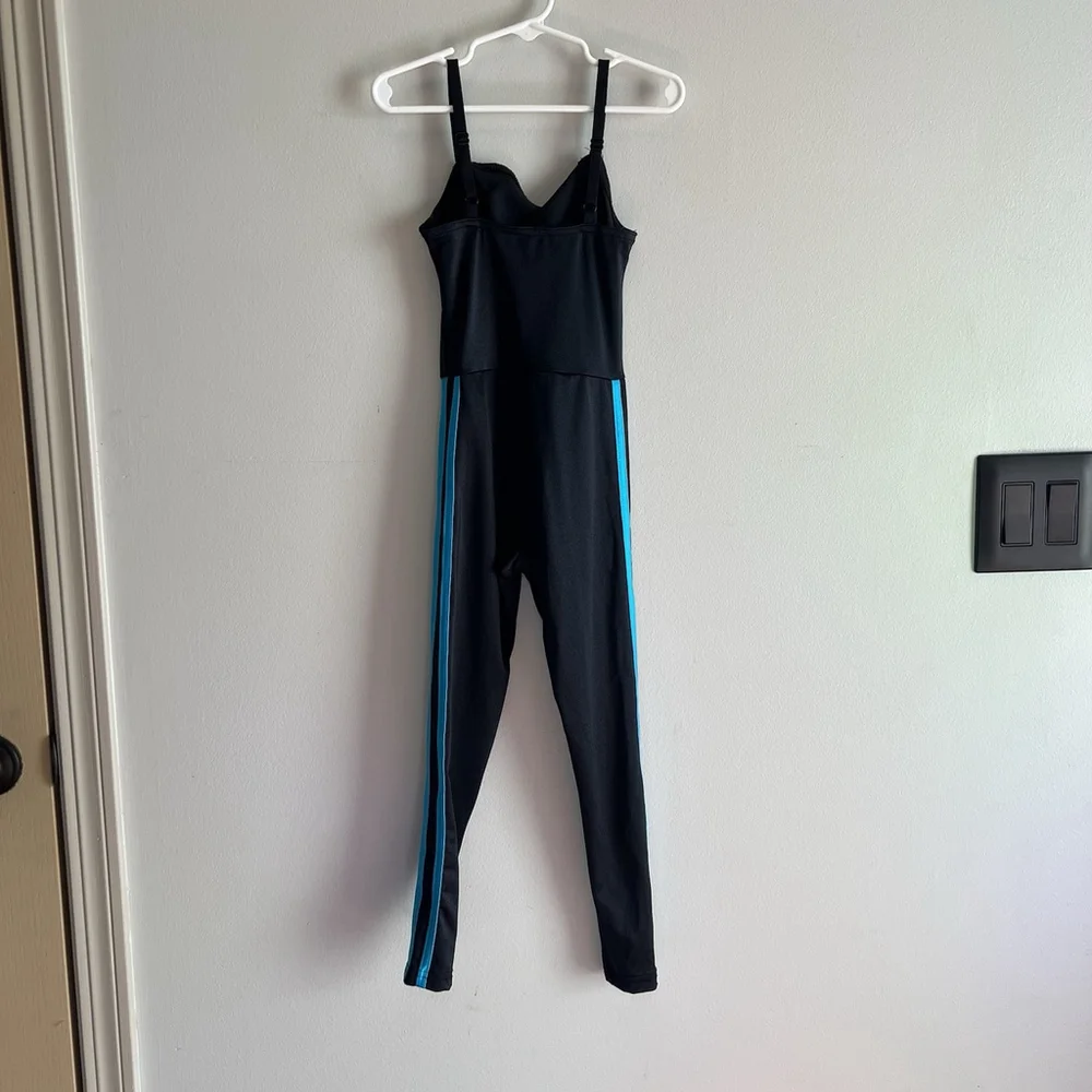Weissman Dance Jumper Girls Size SC Small Child Black With 2 Blue Stripes Dance